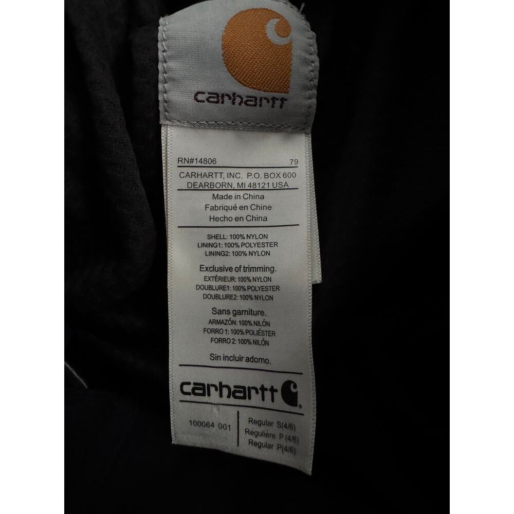Carhartt Women Cascade Rain Pants S 4/6 Black Full Side Zip Waterproof 100064 - Picture 5 of 9